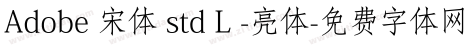 Adobe 宋体 std L -亮体字体转换